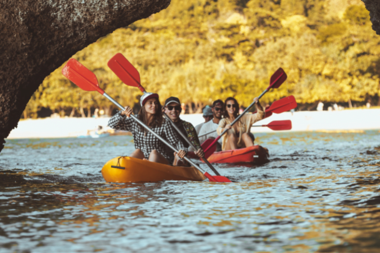 Many people visit the famous Benagil Caves in the Algarve on a boat tour