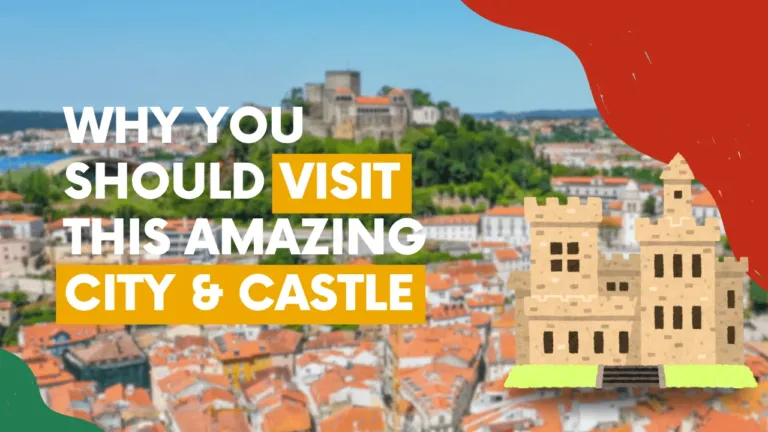 Video cover 'Why you should visit this amazing city & castle' with a castle above red rooftops