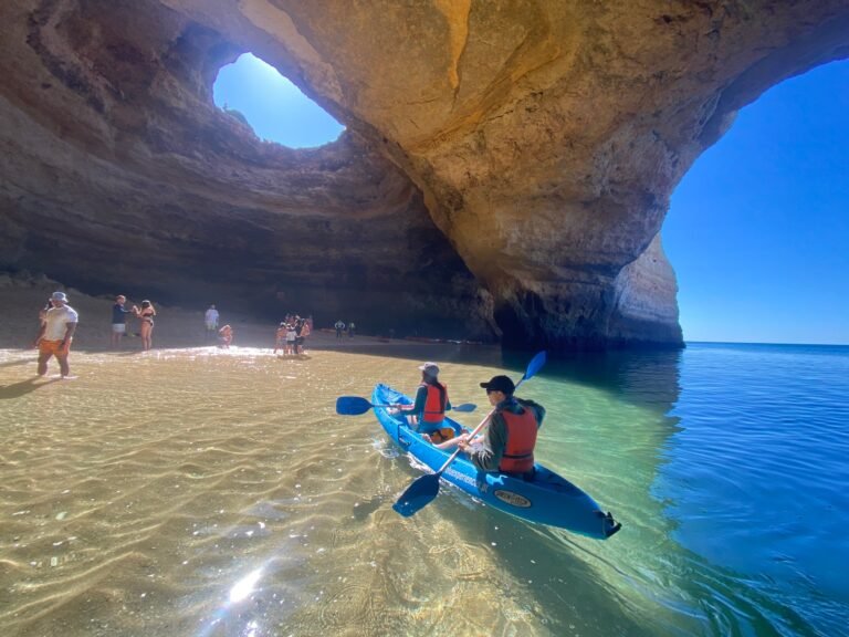 Kayaking Benagil secret caves at Sunrise
