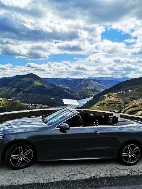 Douro Valley in a convertible Mercedes