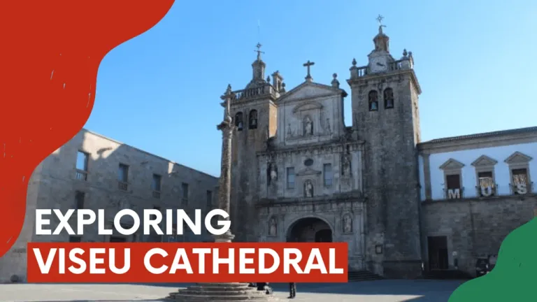 Video cover 'Exploring Viseu Cathedral' showing the twin-towered cathedral