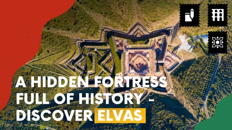 Video cover 'A hidden fortress full of history – discover Elvas' with an aerial view of the star-shaped fortress
