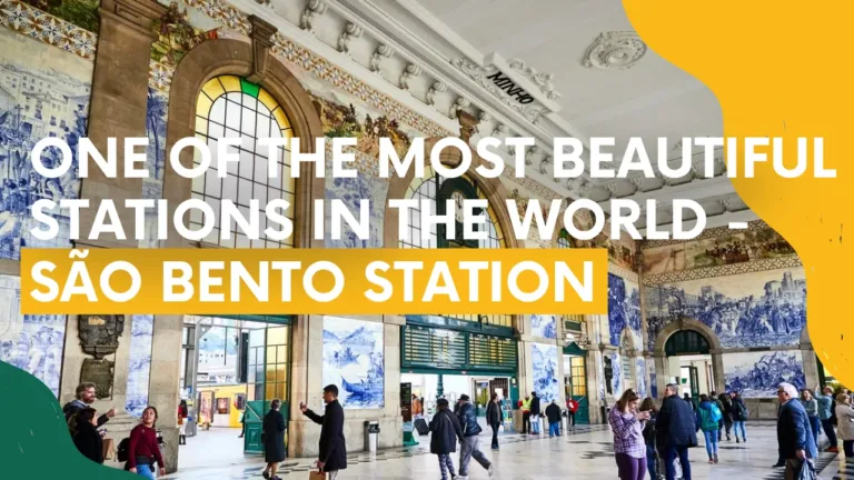 Video cover 'One of the most beautiful stations in the world – São Bento Station' with a hall of blue tile panels