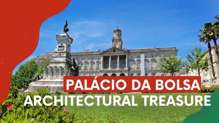 Video cover 'Palácio da Bolsa – architectural treasure' showing the palace façade and gardens