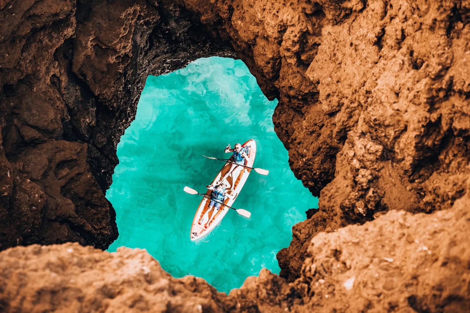 Albufeira: Hidden Beaches & Cliffs Guided Kayak Cave Tour - Private Tour
